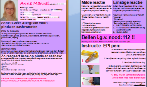 actiekaart bij anafylaxie